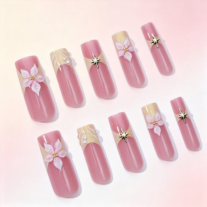 Elegant Floral Design Press-On Nails Kalsten