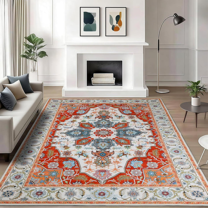 Vintage-Inspired Floral Area Rug