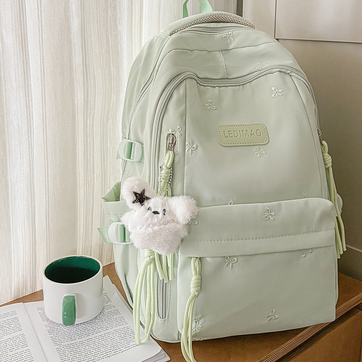 Lightweight Embroidered School Backpack