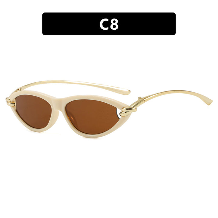 Women's Cat-Eye Sunglasses with Elegant Metal Frame and Protective UV Filter Kalsten