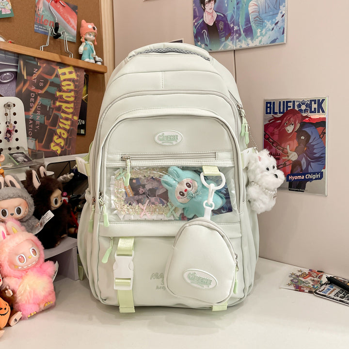 Cute Character-Themed Multi-Pocket Backpack