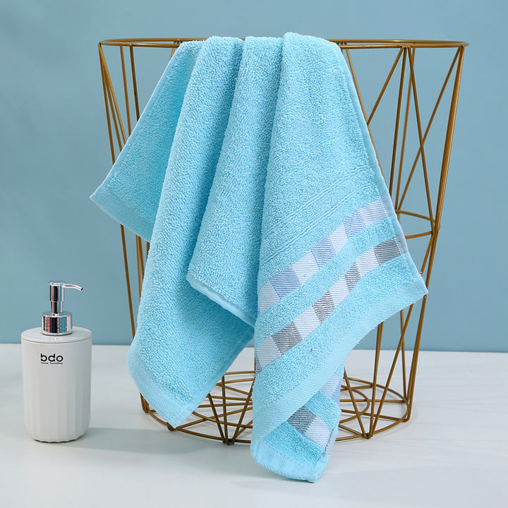 Luxury terry towel with modern check pattern Kalsten