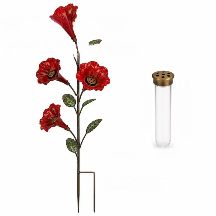 Stabiles garden decor bundle with flowers and hummingbird Kalsten