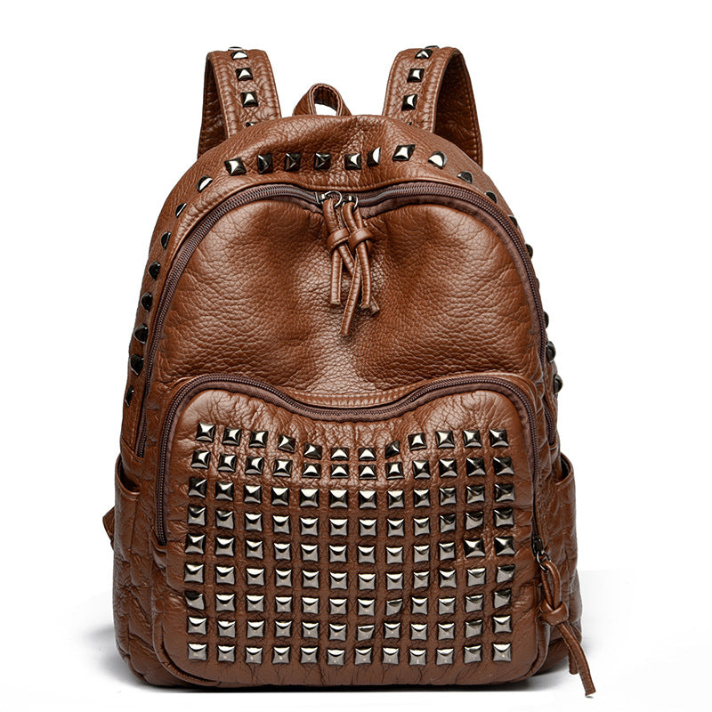 Stylish Studded Leather Backpack