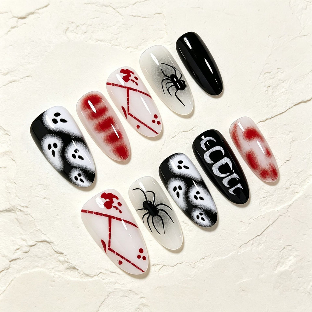 Halloween-Themed Artistic Press-On Nails Kalsten