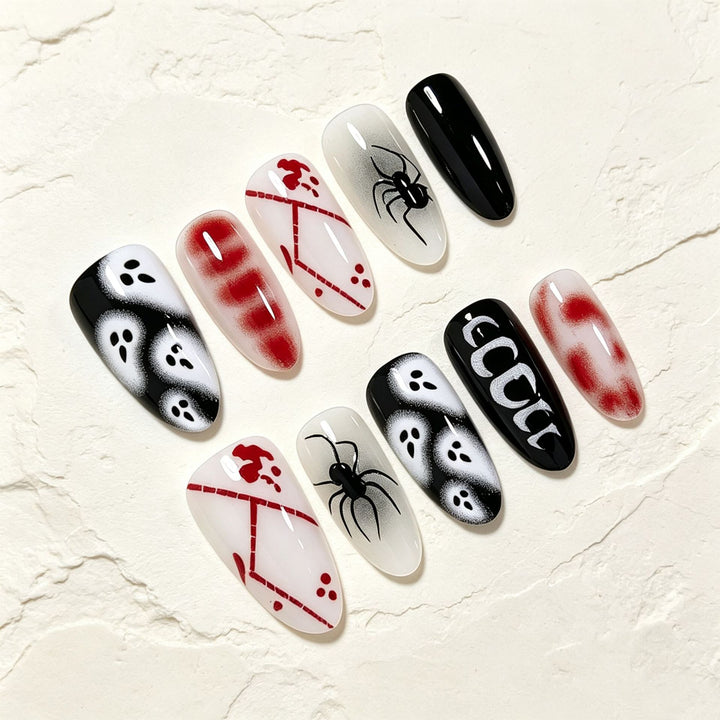Halloween-Themed Artistic Press-On Nails Kalsten