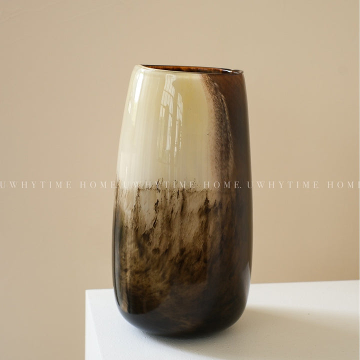 Contemporary Tall Handblown Gradient Glass Display Vase Kalsten