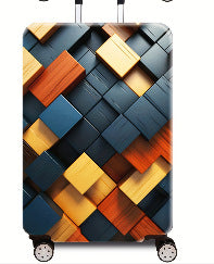 Women Hard Shell Suitcase with Modern Wood Pattern Kalsten