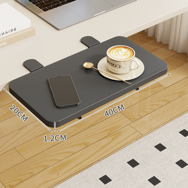 Clip-On Bamboo Folding Cup and Snack Side Table with Adjustable Swivel Clamp