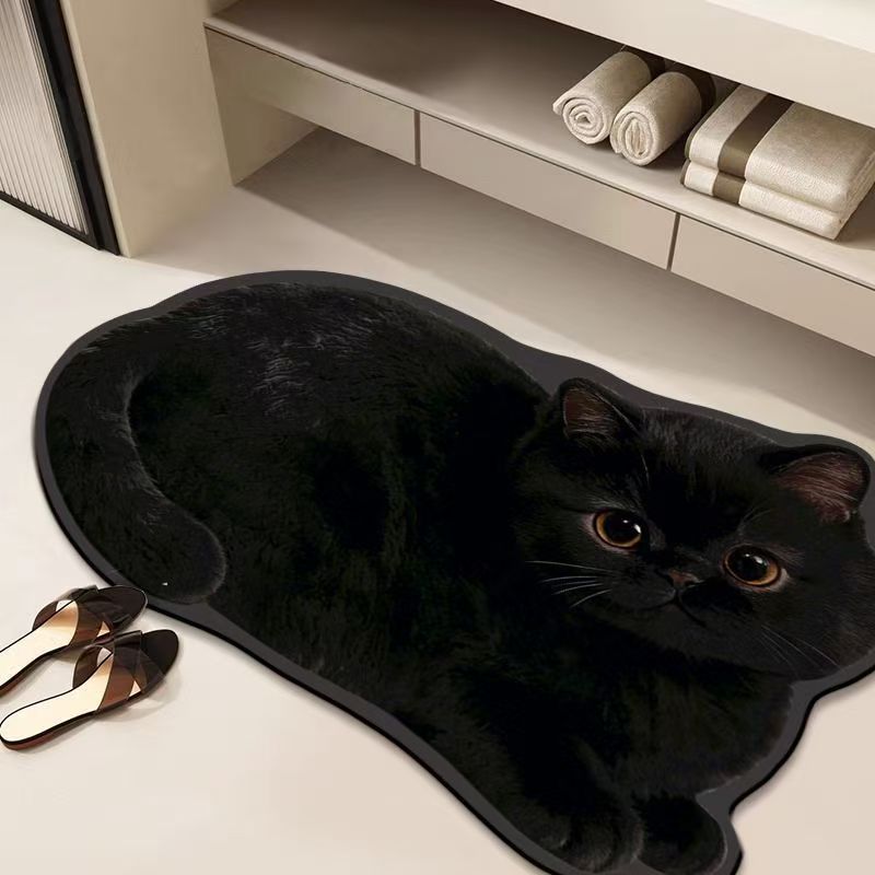 Cozy Cat-Shaped Bath Mat