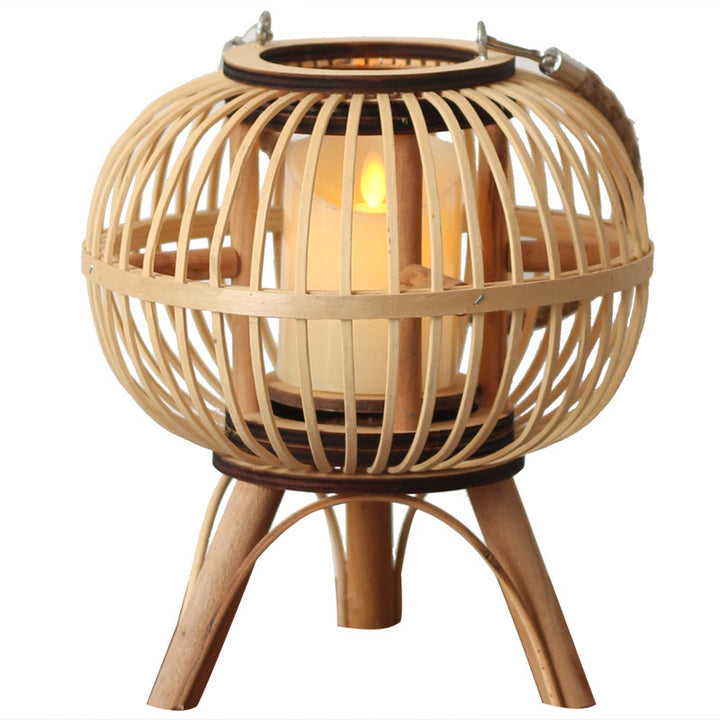 Stylish hanging lamp made of natural material Kalsten