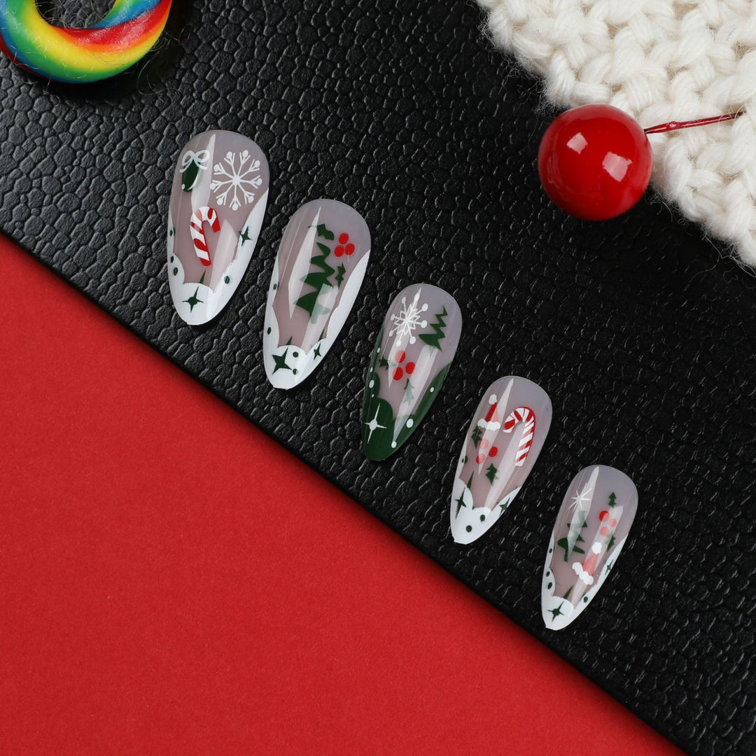 Trendy Christmas Art Gel Nails Kalsten