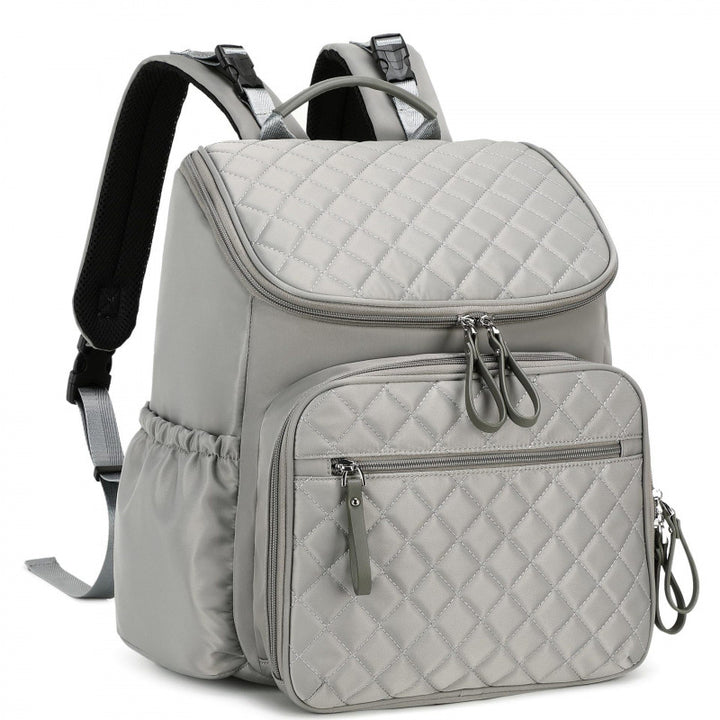 Quilted Multi-Pocket Backpack Kalsten