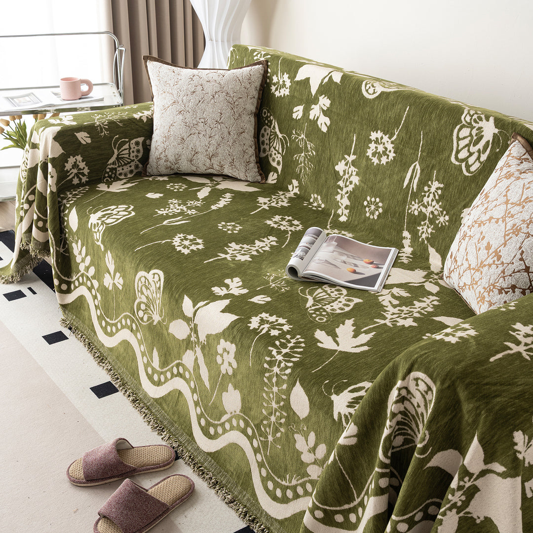 Flower Pattern Couch Blanket Covers