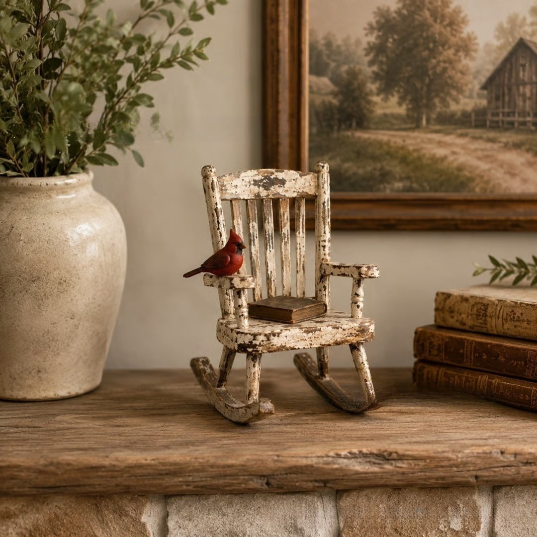 Decorative Miniature Rocking Chair Figurine Kalsten