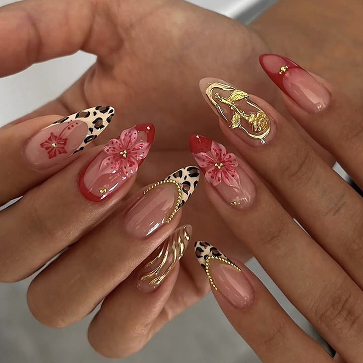 Floral Design Acrylic Nail Set Kalsten