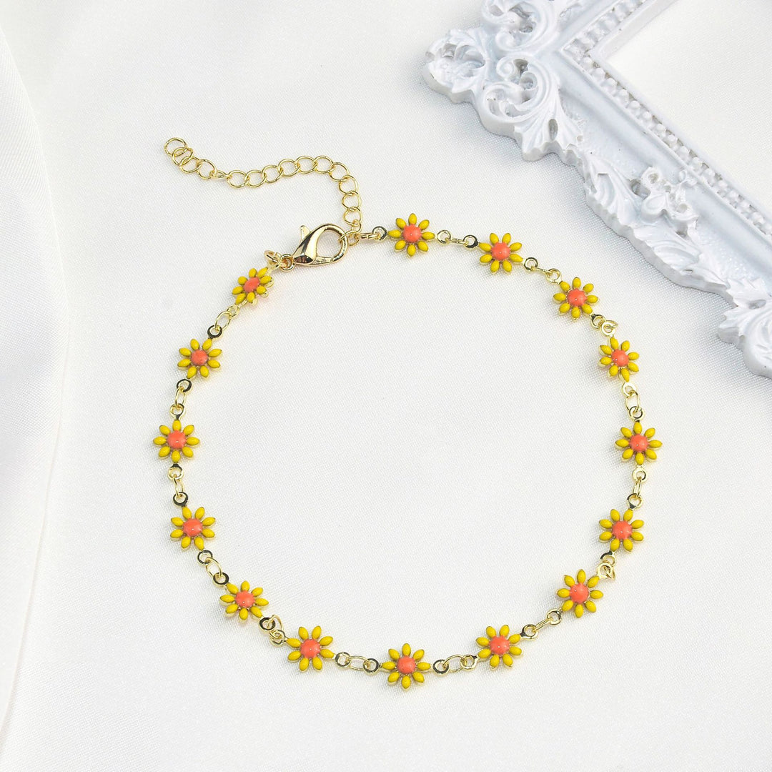 Colorful Floral Chain Bracelet Kalsten