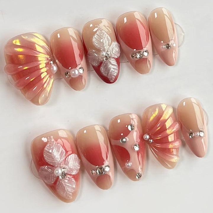Elegant Floral Design Press-On Nail Set Kalsten