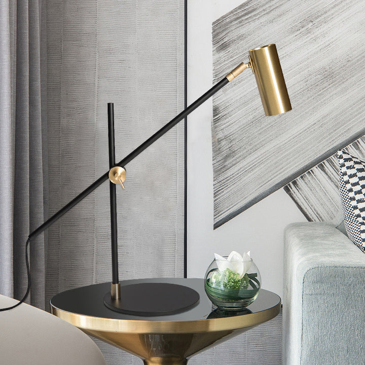 Adjustable Desk Lamp with Gold Accent