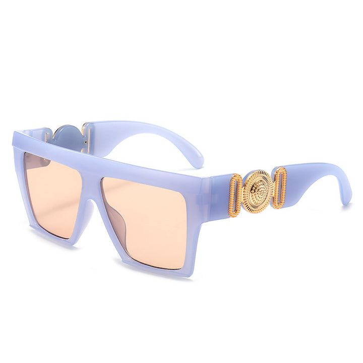 Oversized Geometric Block Sunglasses
