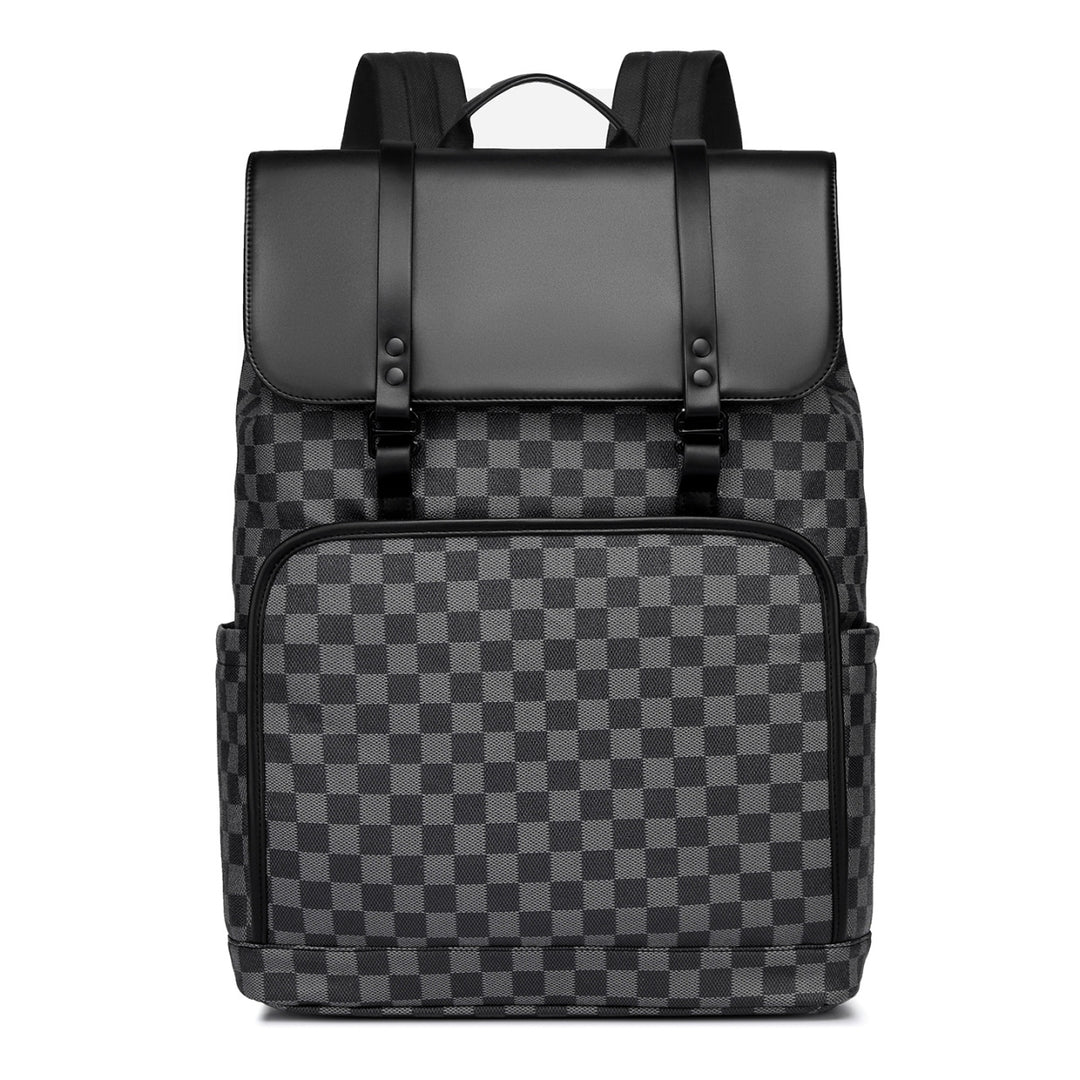 Stylish Checkerboard Pattern Backpack Kalsten