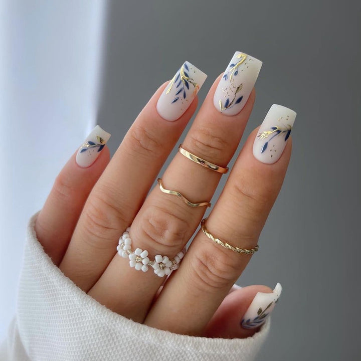 Elegant Floral Bow Press-On Nail Tips Kalsten