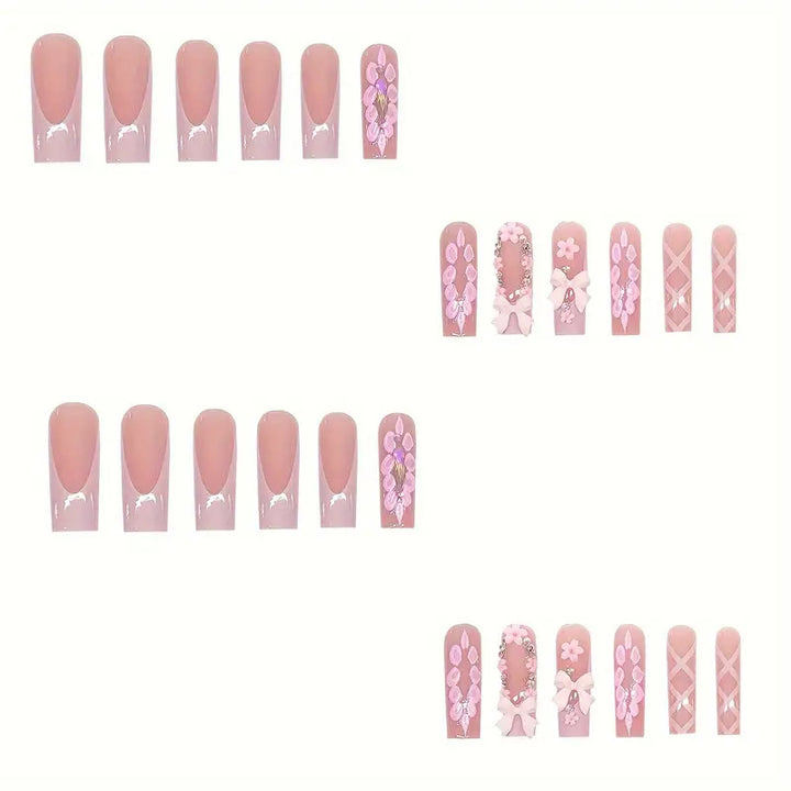 Decorative Bow-Embellished Press-On Nails Kalsten
