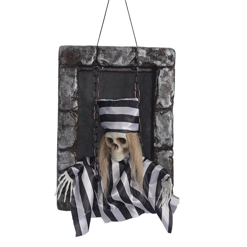 Animated Prisoner Skeleton Prop Kalsten