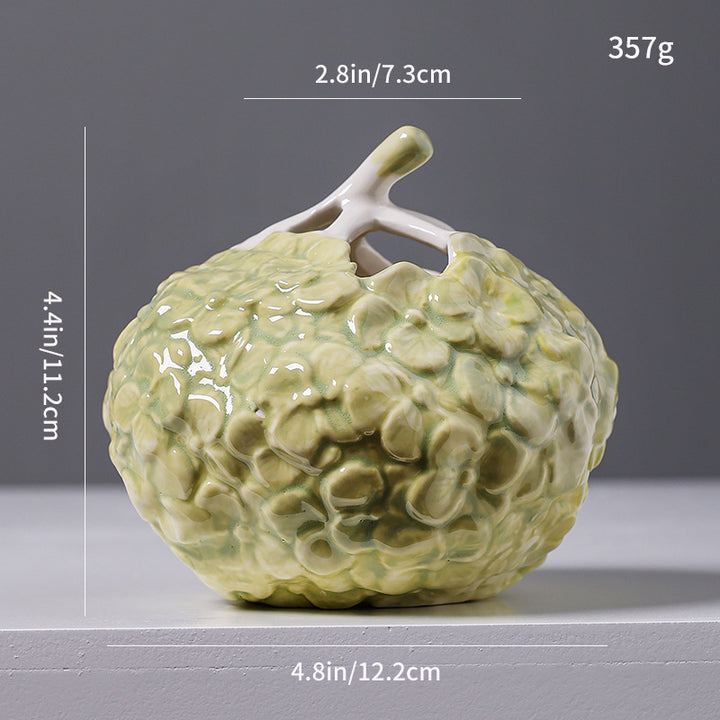 Textured Floral Decorative Ceramic