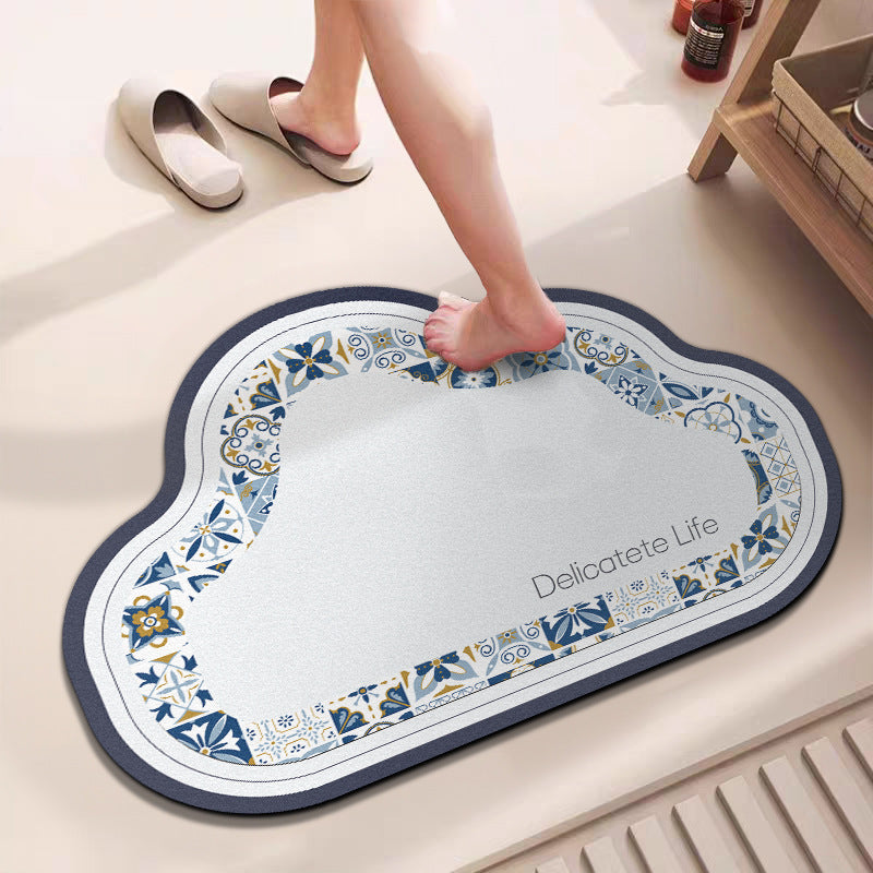 Floral Patterned Bath Mat