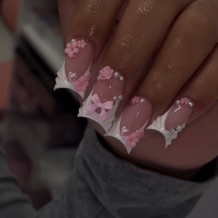 Decorative Floral Nail Art Extensions Kalsten
