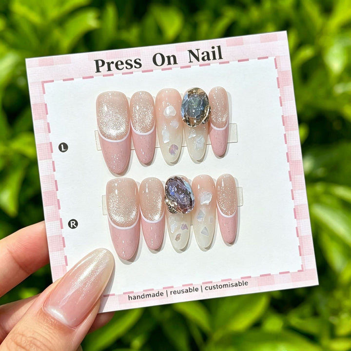 Artistic Floral Press-On Nail Set  1791773803