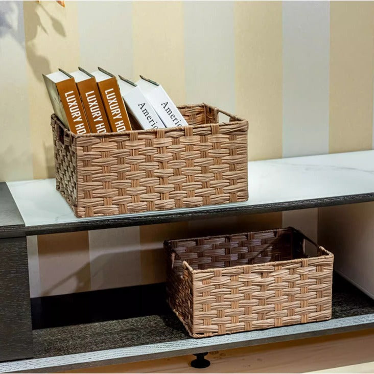 Sparkling storage basket with carrying handle Kalsten