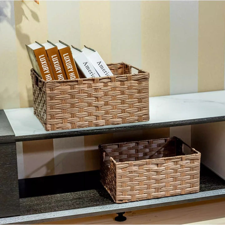 Sparkling storage basket with carrying handle Kalsten