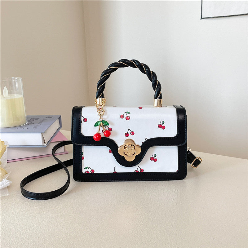 Playful Cherry Print Mini Satchel Handbag Kalsten