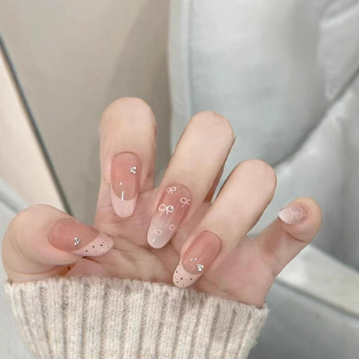 Decorative Glitter French Tip Nail Enhancements Kalsten