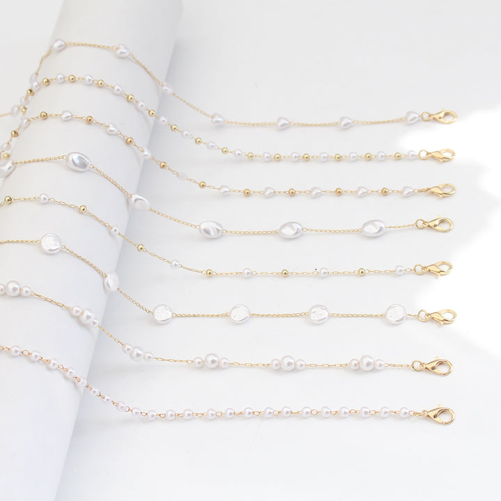 Pearl-Accented Eyewear Chain Kalsten