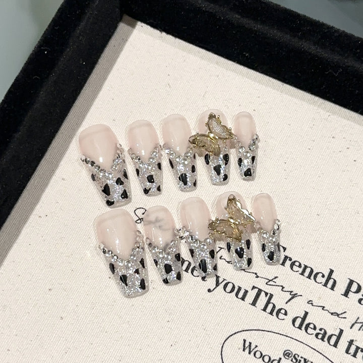 Glamorous Butterfly-Embellished Nail Art Set