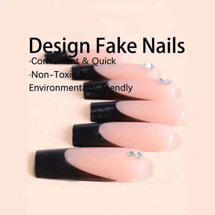 Artificial nails with glitter and elegant accents Kalsten