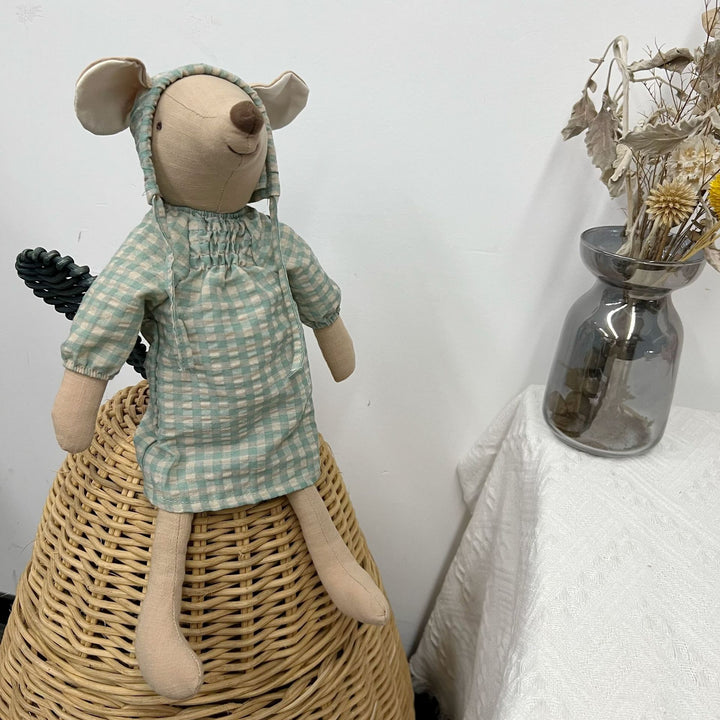 Handmade Organic Linen Long‑Leg Bunny Soft Toy