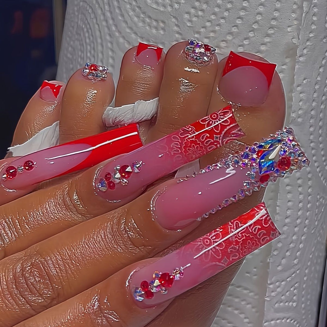 Decorative Glitter-Accent Press-On Nails Kalsten