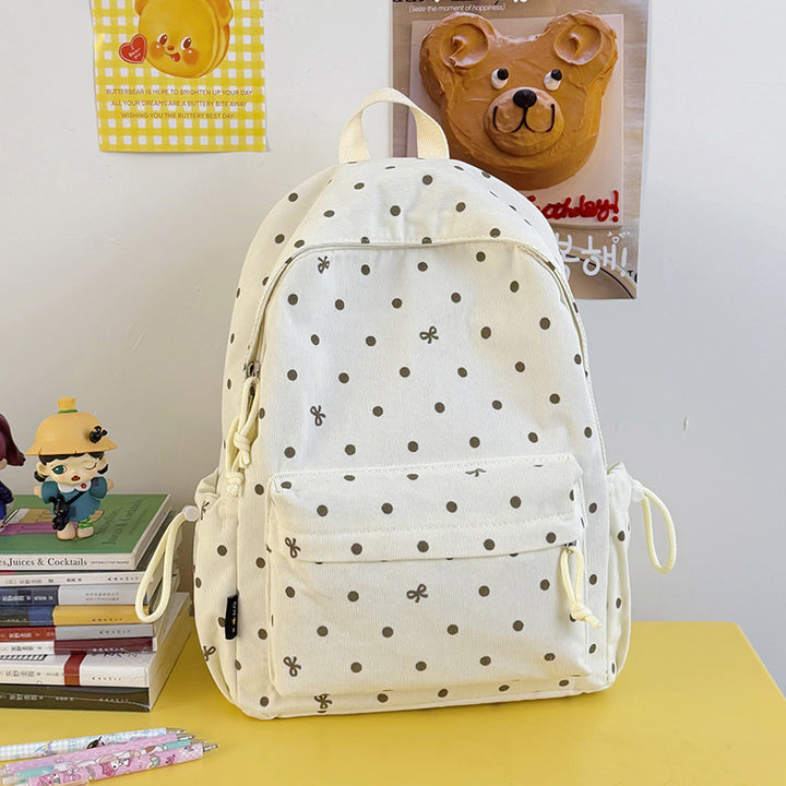 Casual Polka Dot Patterned Backpack Kalsten