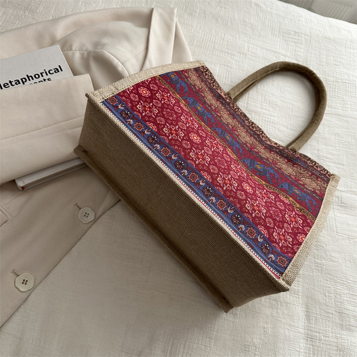 Artistic Patterned Canvas Tote Bag