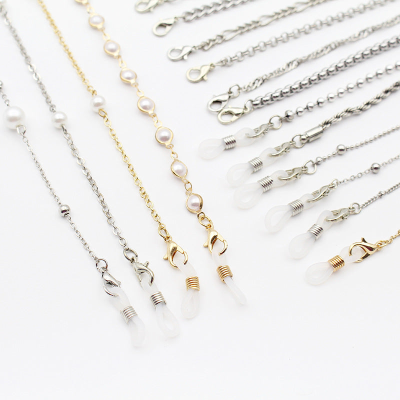 Elegant Pearl-Linked Eyewear Chain Kalsten