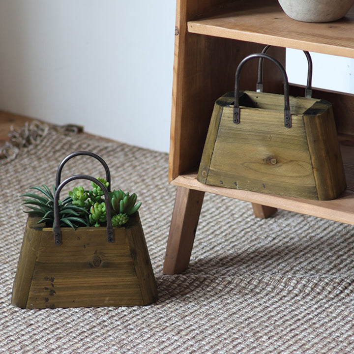 Wooden container with handles Kalsten