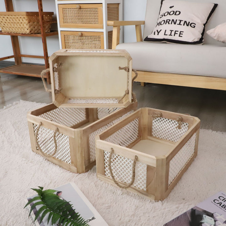 Decorative Woven Storage Crates Kalsten