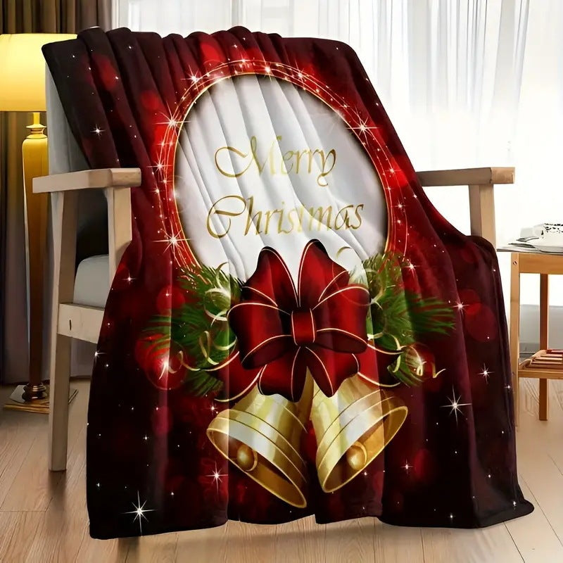 Holiday-Themed Fleece Throw Blanket