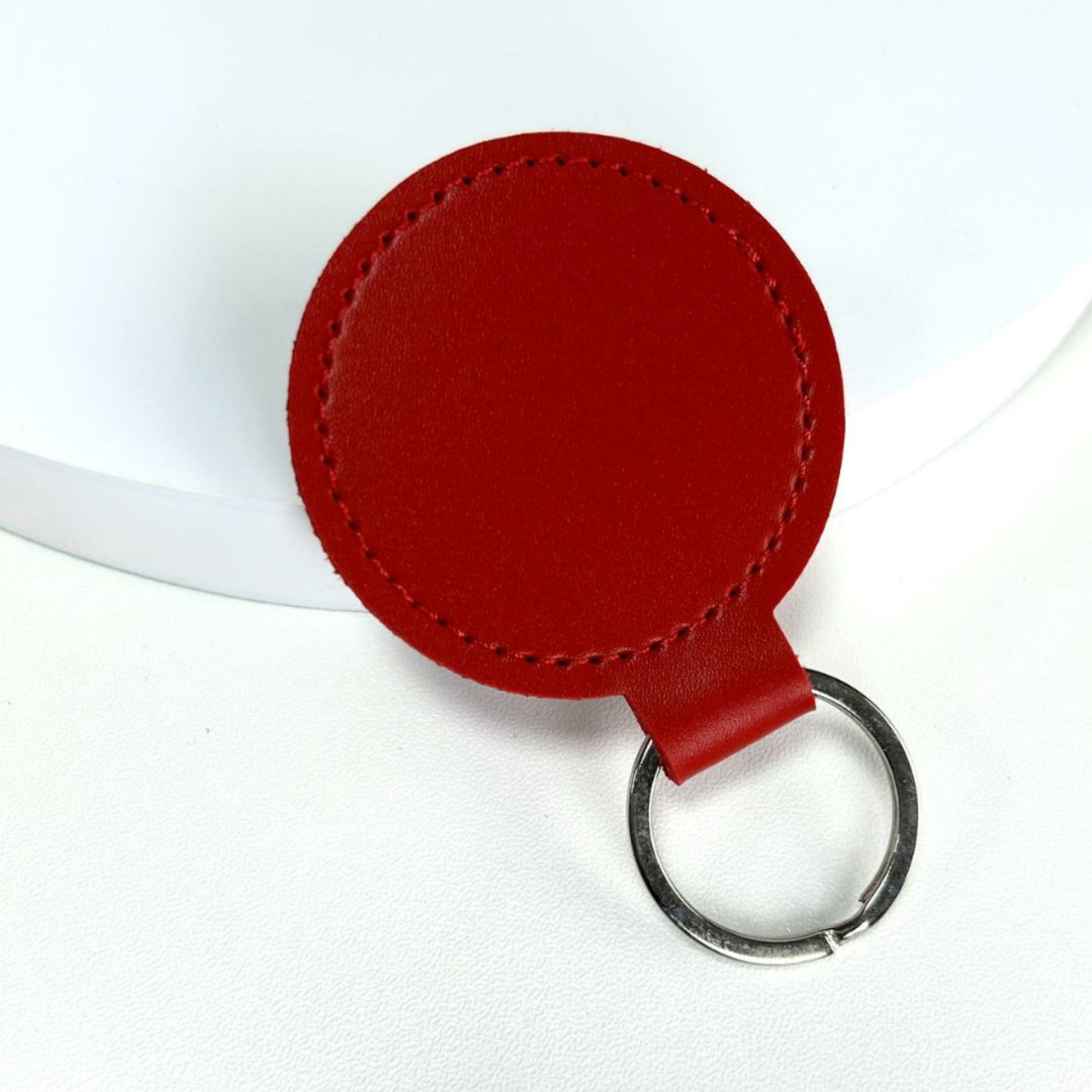 Premium Leather Round Keychain Kalsten