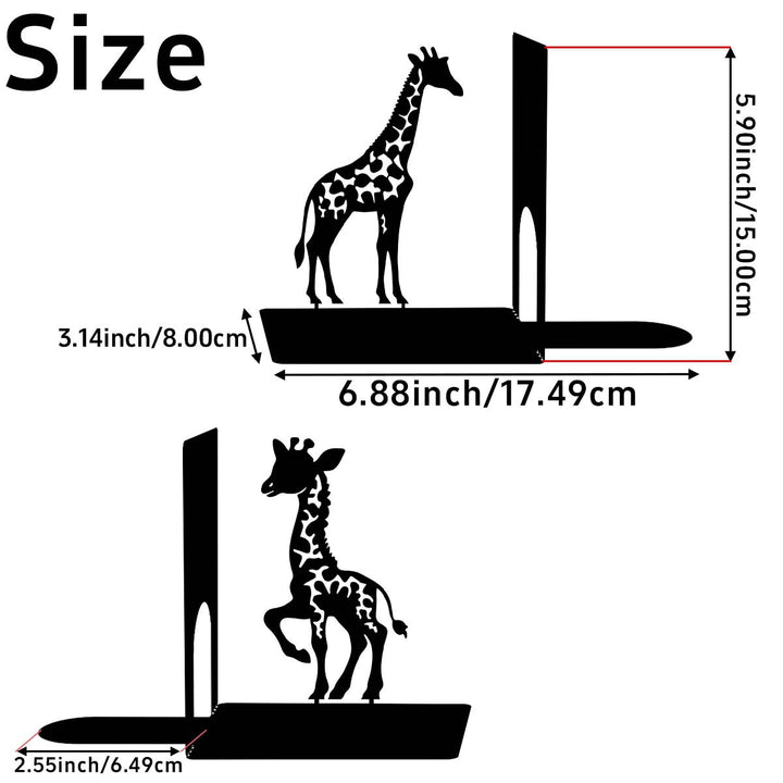 Artistic Giraffe Bookend