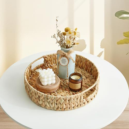 Handwoven Decorative Serving Tray Kalsten